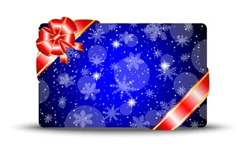 Greeting-card with a red bow Stock Illustration