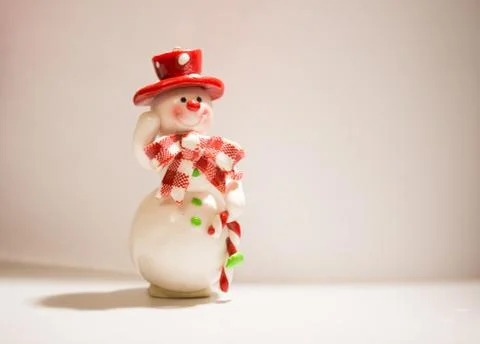 Greeting card with a snowman Stock Illustration