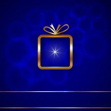 Greeting Card Template with Gift Illustrazione stock