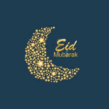 Greeting card template islamic vector design for Eid Mubarak - Translation of Stock Illustration