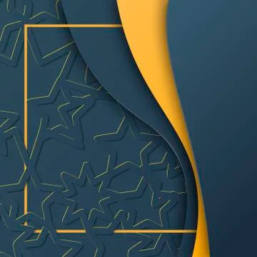 Greeting card template islamic vector design for Eid Mubarak and Ramadan. Stock Illustration