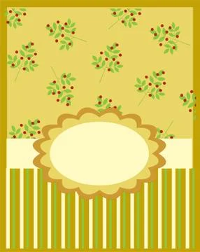 Greeting card template, vector Stock Illustration