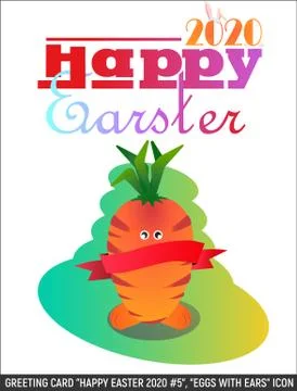 Greeting card for U Happy Easter 4 Stock Illustration