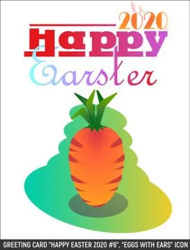 Greeting card for U Happy Easter 5 Illustrazione stock