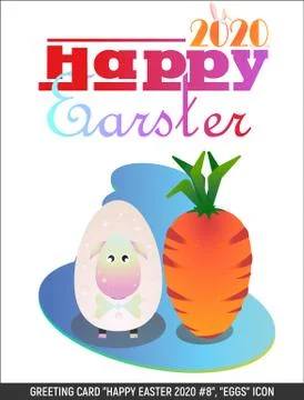 Greeting card for U Happy Easter 7 Stock Illustration