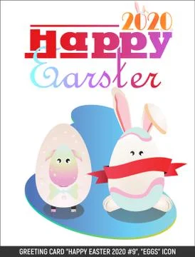 Greeting card for U Happy Easter 8 Stock Illustration