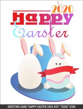 Greeting card for U Happy Easter 9 Stock Illustration
