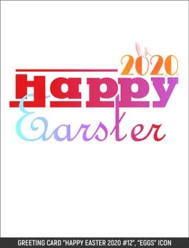 Greeting card for U Happy Easter 11 Stock Illustration