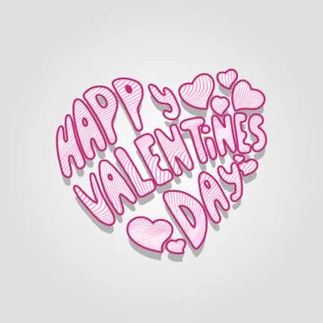 Greeting card for Valentines Day Stock Illustration
