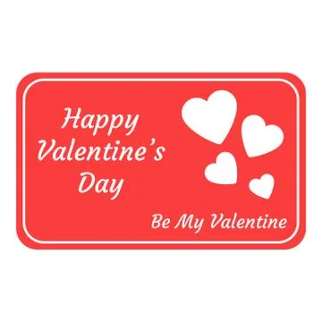 Greeting Card for Valentines Day. Vector Illustration isolated on white. Stock Illustration