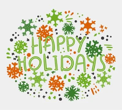 Greeting card vector template. Stock Illustration