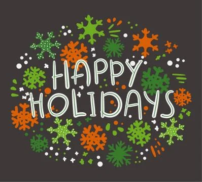 Greeting card vector template. Stock Illustration