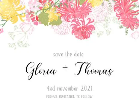 Greeting card for the wedding day Illustrazione stock