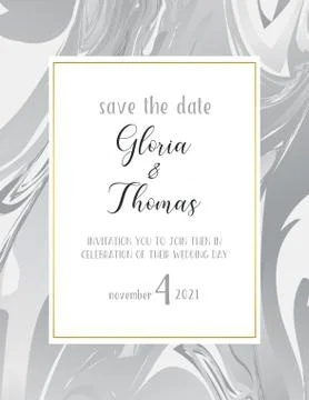 Greeting card for the wedding day Stock Illustration