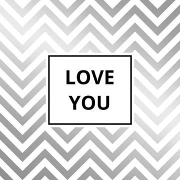 Greeting card zigzag silver background vector Stockillustratie