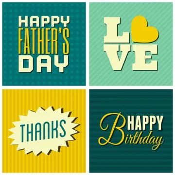 Greeting cards collection Stock-Illustration