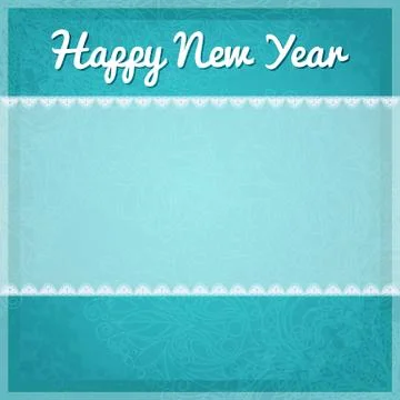 Greeting Christmas card with winter pattern Stock Illustration