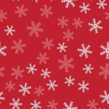 Greeting christmas seamless pattern, icy snowflake crystal for textile, wallp Stock Illustration