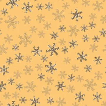 Greeting christmas seamless pattern, icy snowflake crystal Stock Illustration