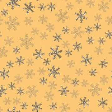 Greeting christmas seamless pattern, icy snowflake crystal Stock Illustration