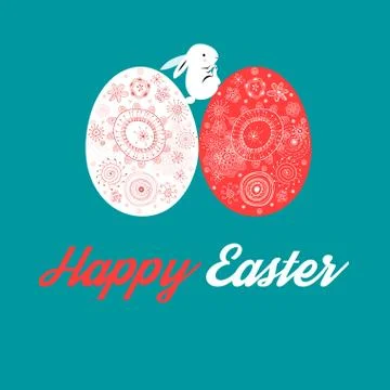 Greeting Easter card Stock Illustration