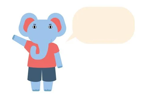 Greeting from elephant Stock Illustration