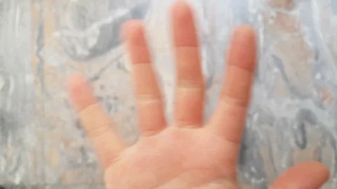 Greeting hand closeup Video stock 121359334