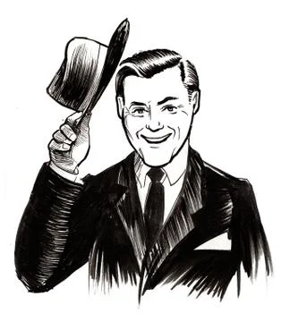 Greeting man Stock Illustration