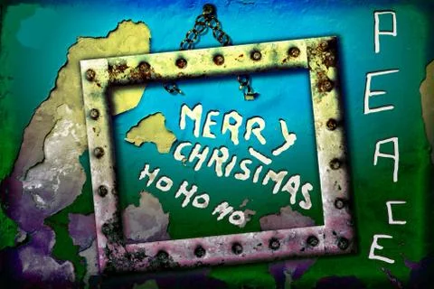 Greeting merry christmas ho ho ho Stock Illustration