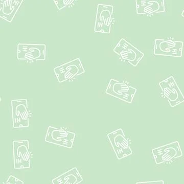 Greeting mobile message line seamless pattern Stock Illustration