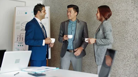 Greeting of New Colleague Stock Footage 99633129
