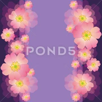 Greeting or invitation card with flower for wedding, birthday, anniversary Stock Illustration