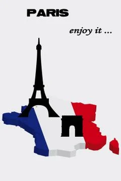 Greeting from paris Illustrazione stock