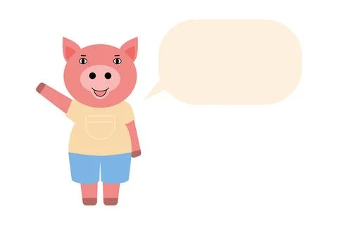 Greeting from pig Stock Illustration