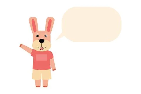 Greeting from rabbit Stock Illustration