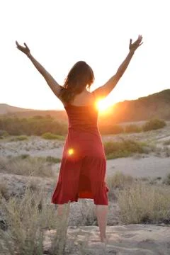 Greeting the sun Stock Photos