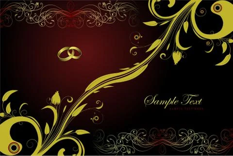 Greeting vintage valentine`s day or wedding cards. Vector. Stock Illustration