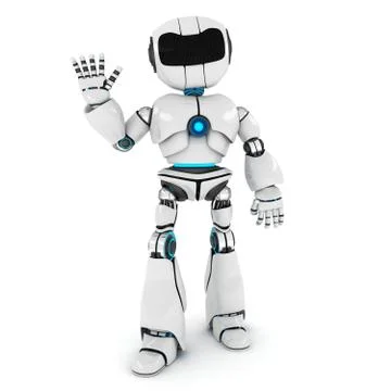 Greetings from the AI (done in 3d) Ilustración de archivo