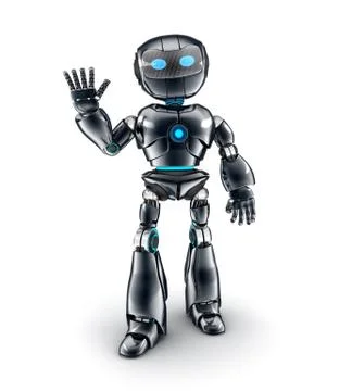 Greetings from the AI (done in 3d) Illustrazione stock