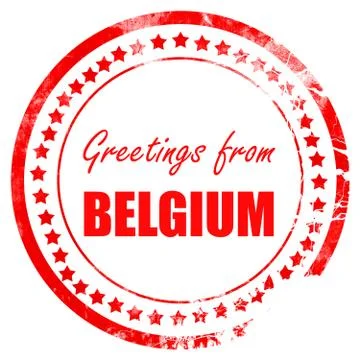 Greetings from belgium Stock Illustration