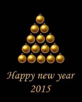 Greetings card for 2015 Stock Photos