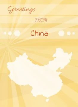 Greetings from china Stock-Illustration