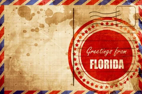 Greetings from florida Stock Illustration