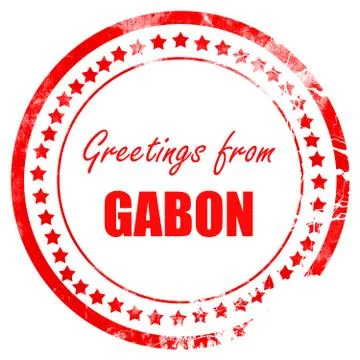 Greetings from gabon Stock Illustration