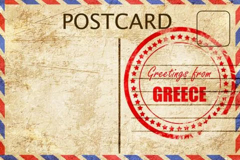 Greetings from greece Stock Illustration