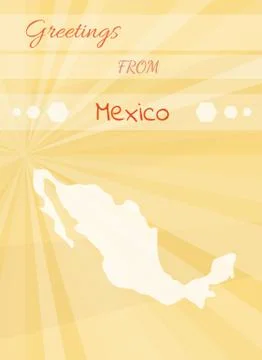 Greetings from mexico Stock Illustration