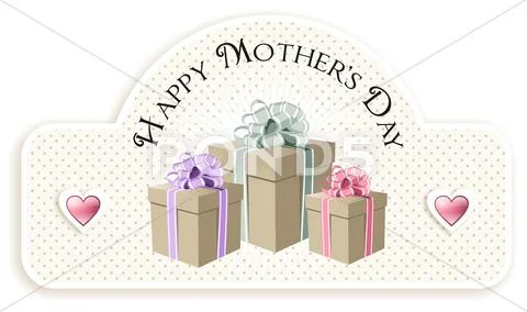 Greetings for mom in her day Stock Illustration