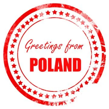 Greetings from poland Stock Illustration