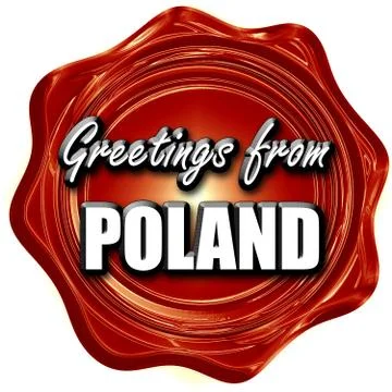 Greetings from poland Stock Illustration