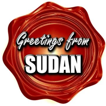 Greetings from sudan Stock Illustration